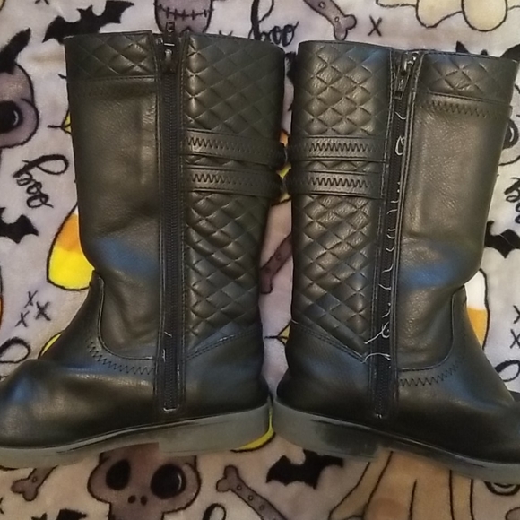 Girl's Black Stride Rite Boots size 11M - Picture 3 of 6